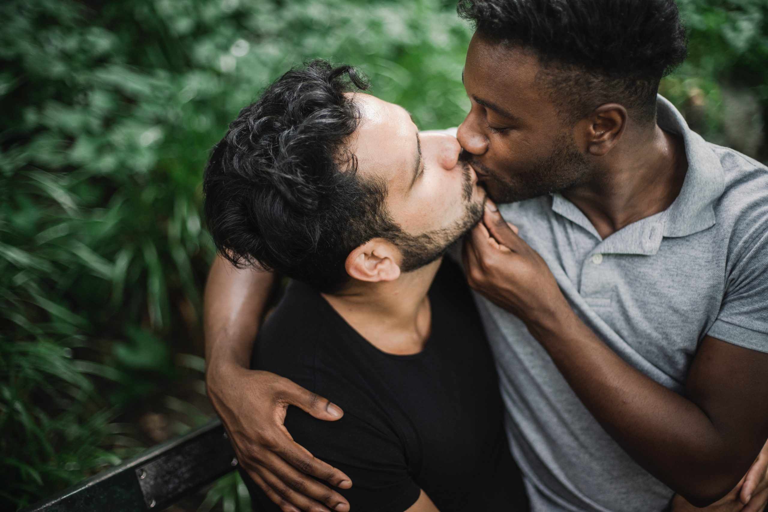 gay couple kissing