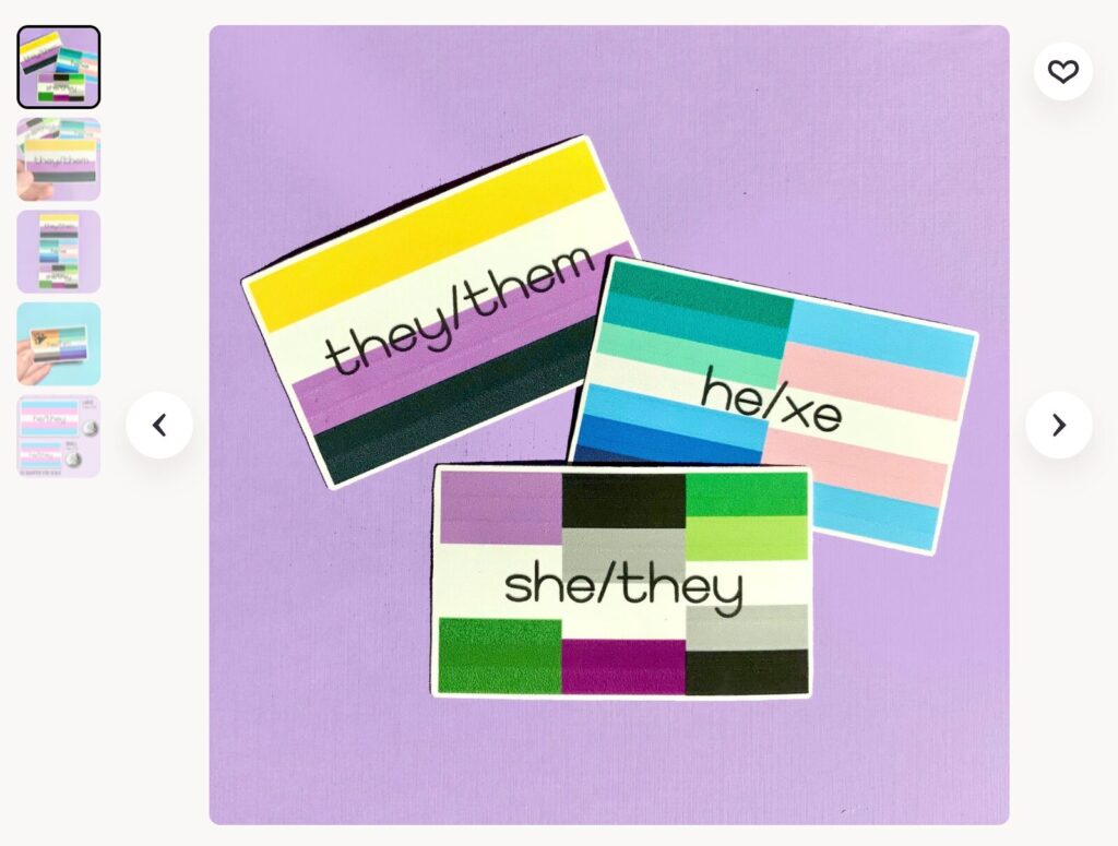 Various Pronouns Stickers