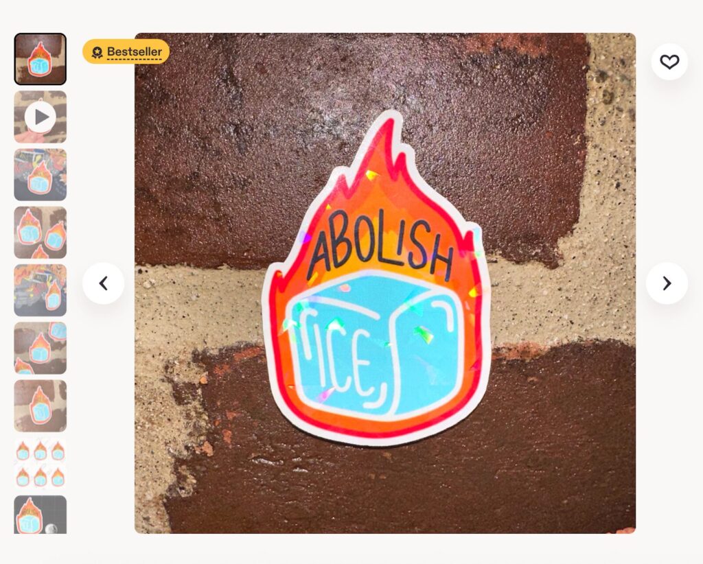 "Abolish Ice" sticker